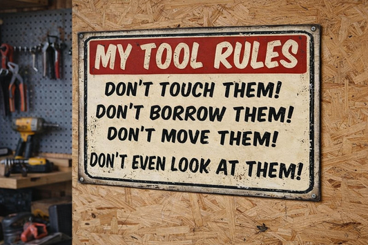 My Tools Rules Aluminium Sign 8x10 inches