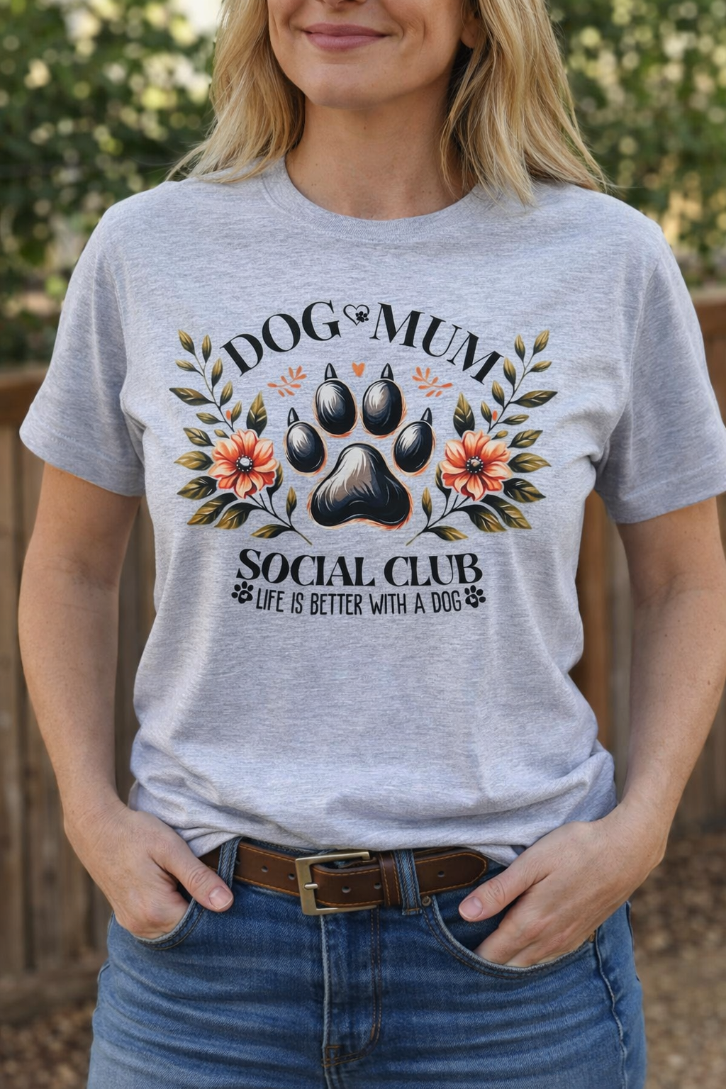 Dog Mum T-shirt: Social Club Tee
