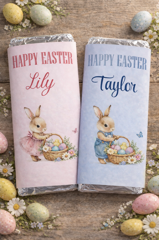 Easter chocolate bar wrapper