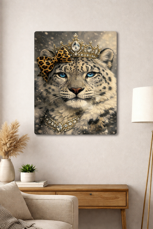 Snow leopard aluminium 8x10 inches prints