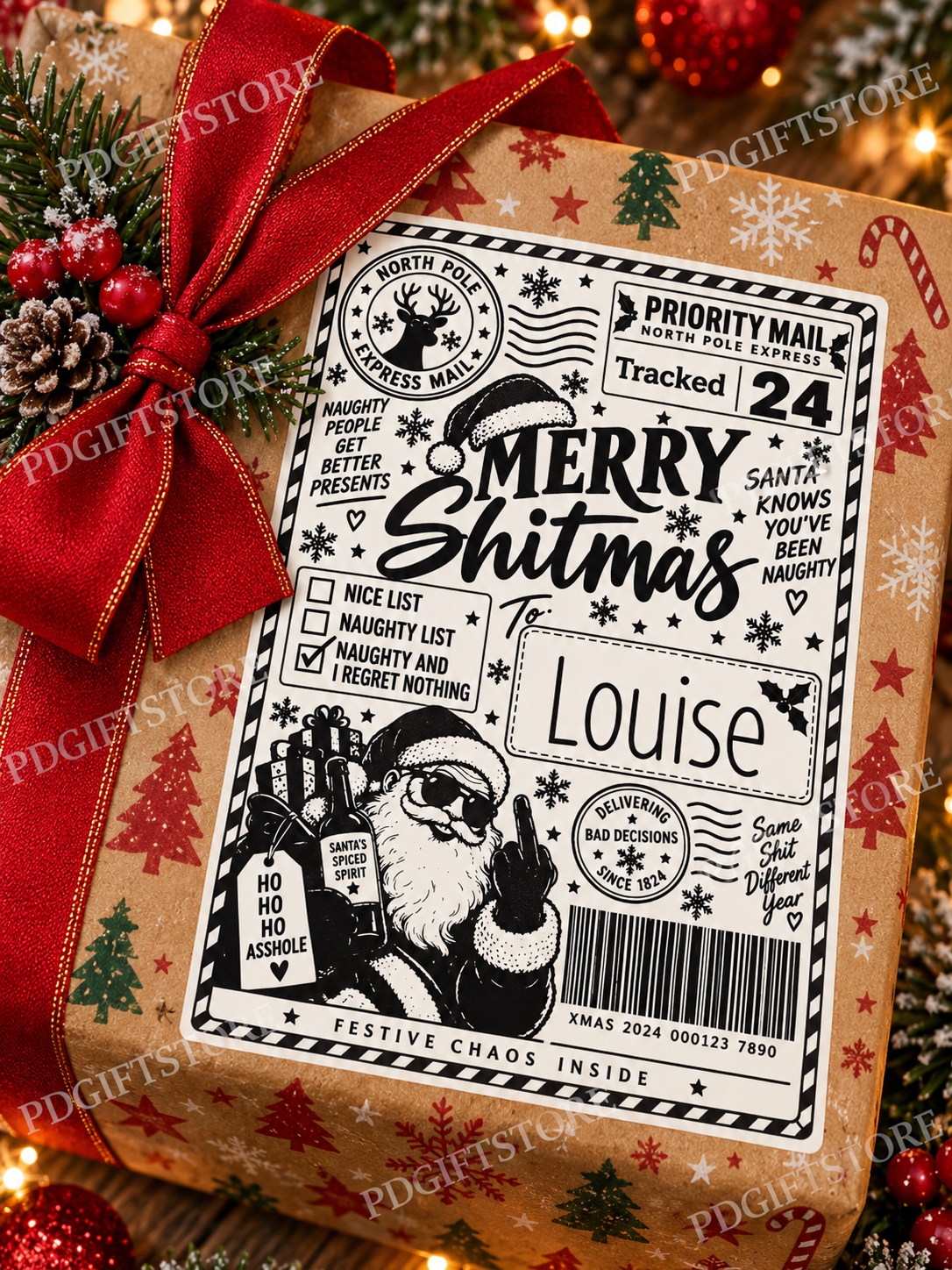 Adult Naughty swearing Christmas Present Labels