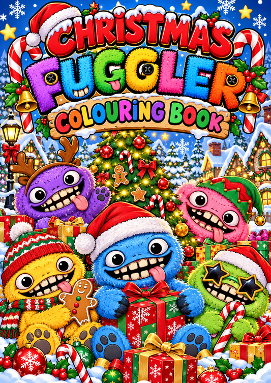 Christmas Fuggler Monster Colouring Book