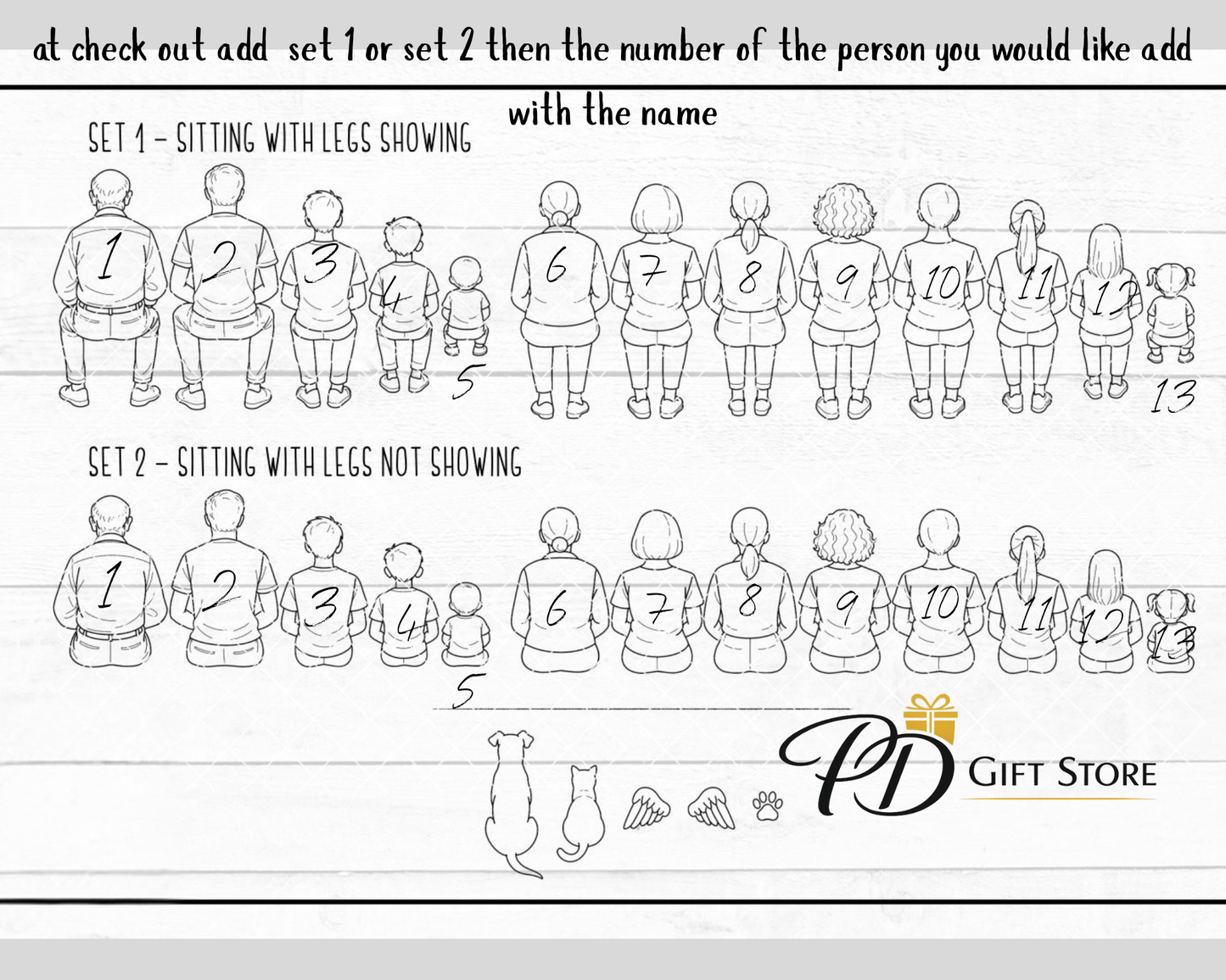 Personalised Family Line art print