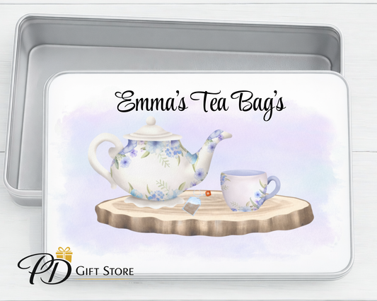 Personalised Tea bag tin
