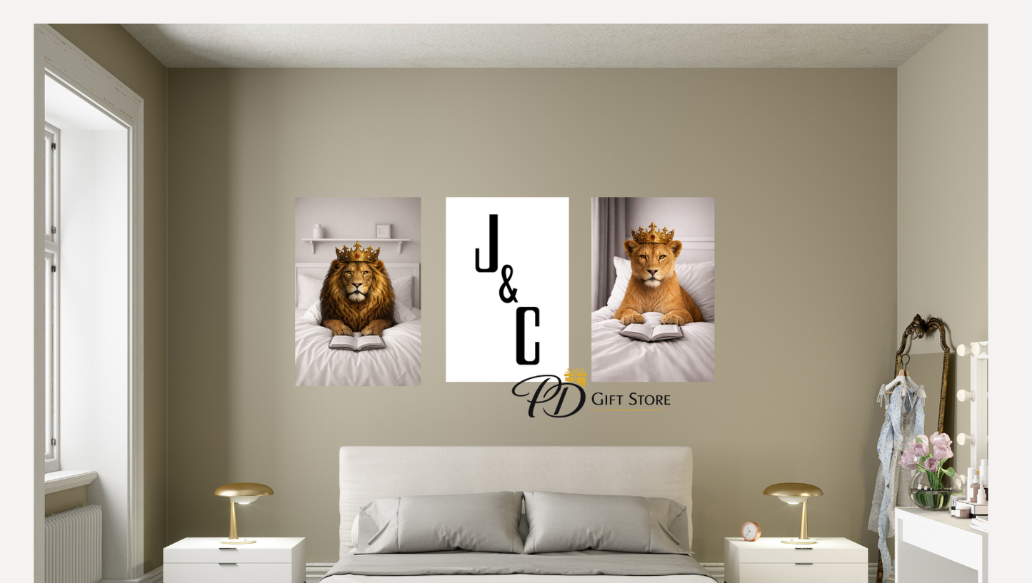 Bedroom loin Prints A4 initial centre image