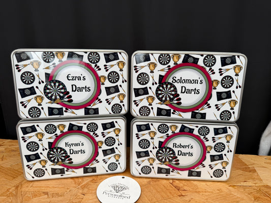 Personalised Darts tin with or with out matching mug