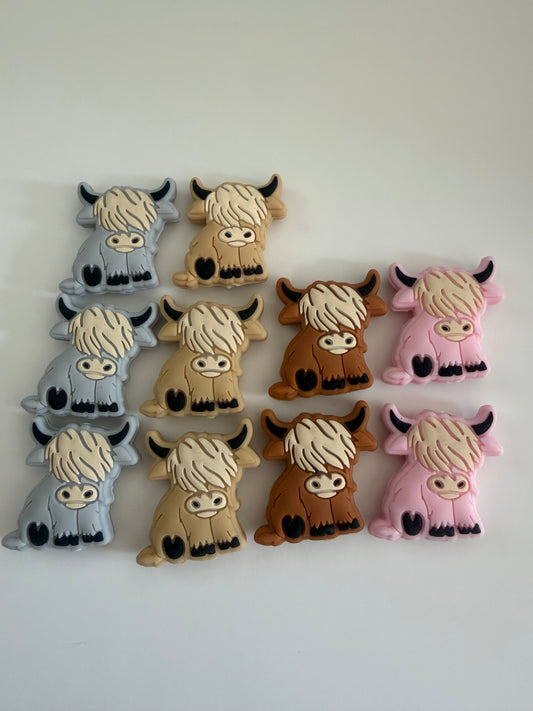 Highland cow pen toppers / keyring