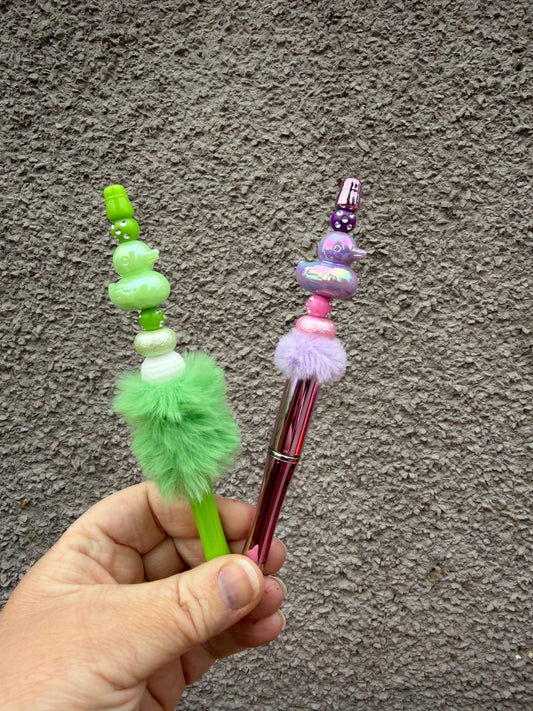 Duck Bead pen purple or green