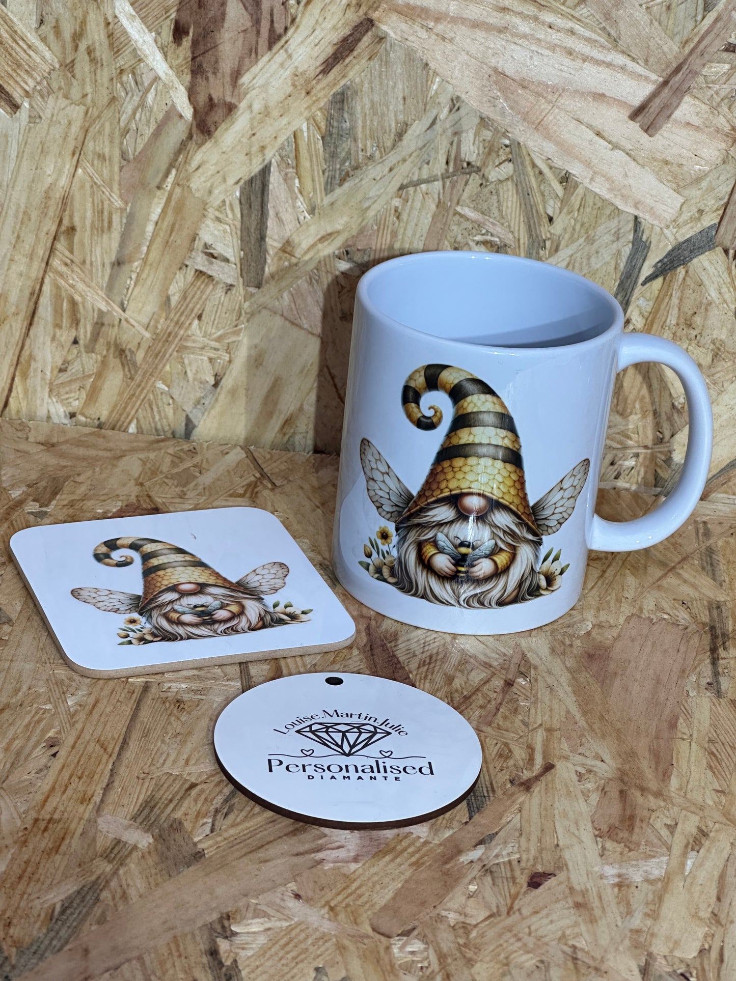 Bee mug and matching coaster