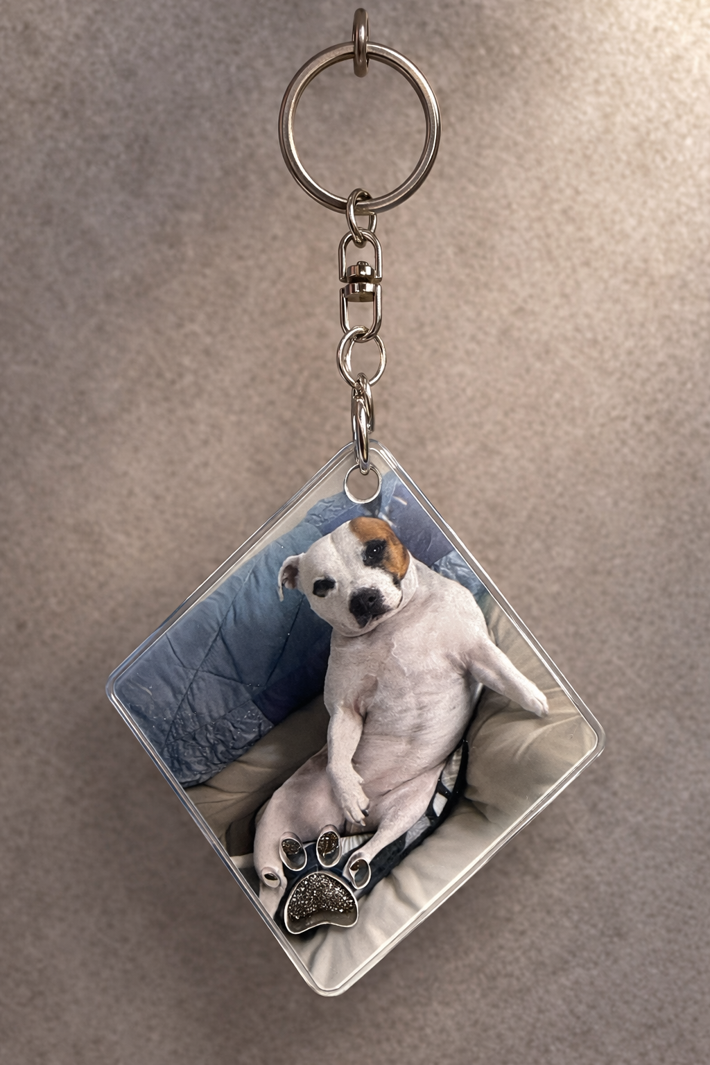 Personalised with a photo pet key ring