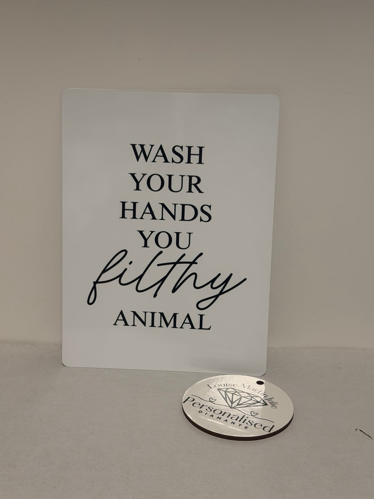 Wash your hand aluminium 6x8 inches sign