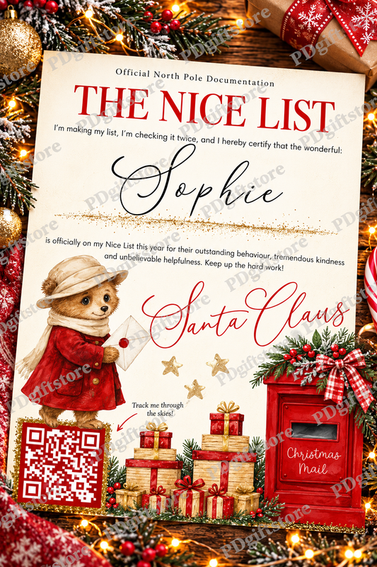 Letter box nice list bear Certificate