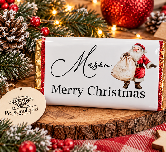 Christmas Santa chocolate bar wrapper