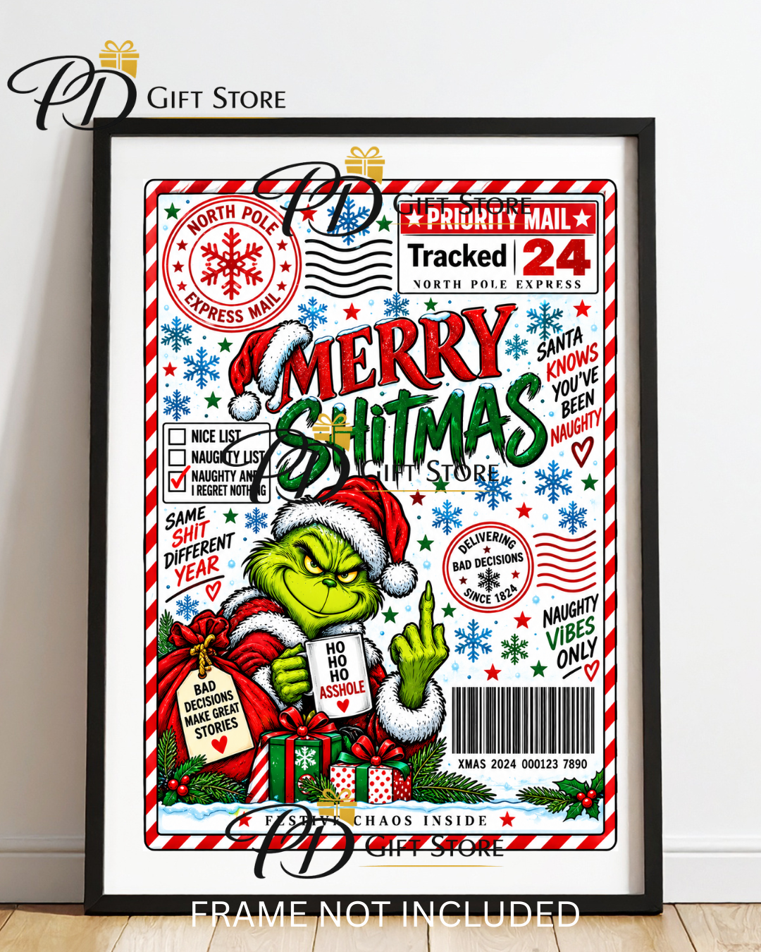 Grinch Christmas A4 print