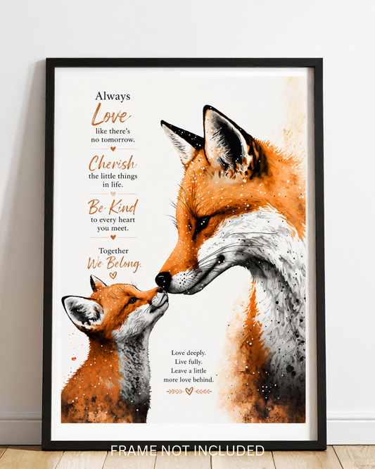 Fox quote A4 print wall art