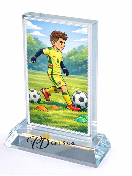 Crystal block large with stand