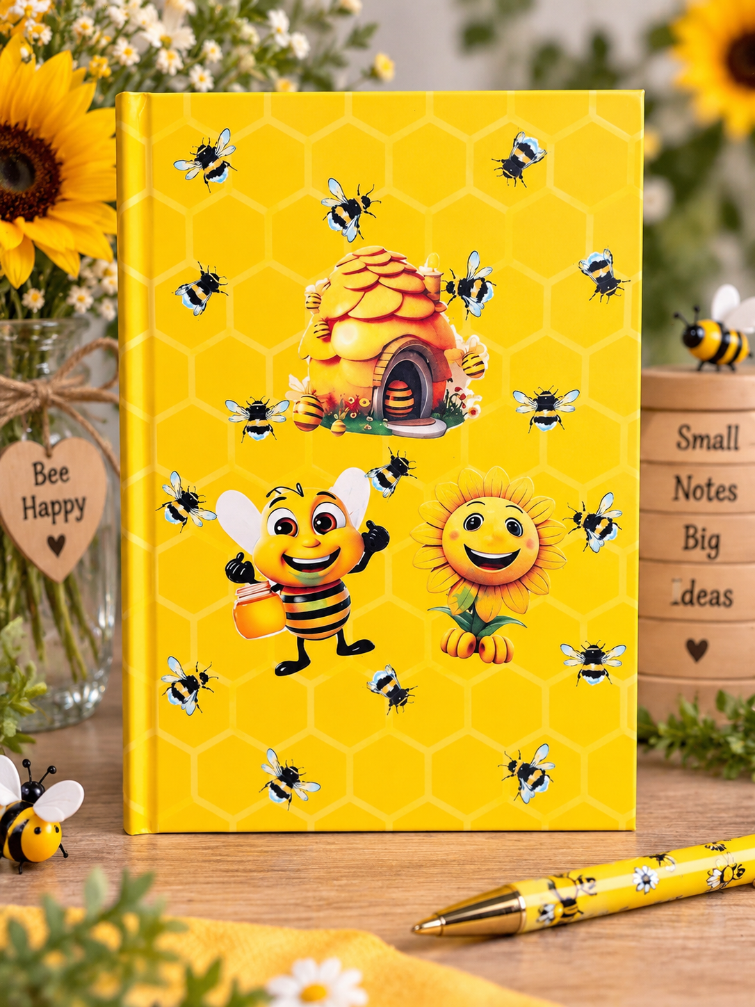 Yellow bee  note pad