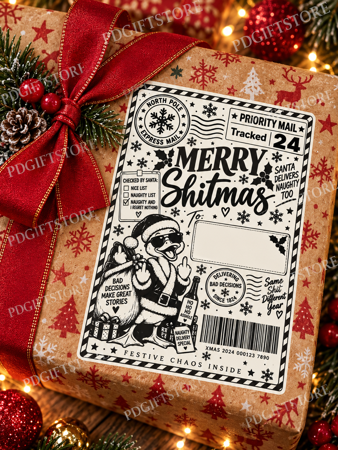 Adult Naughty swearing Christmas Present Labels