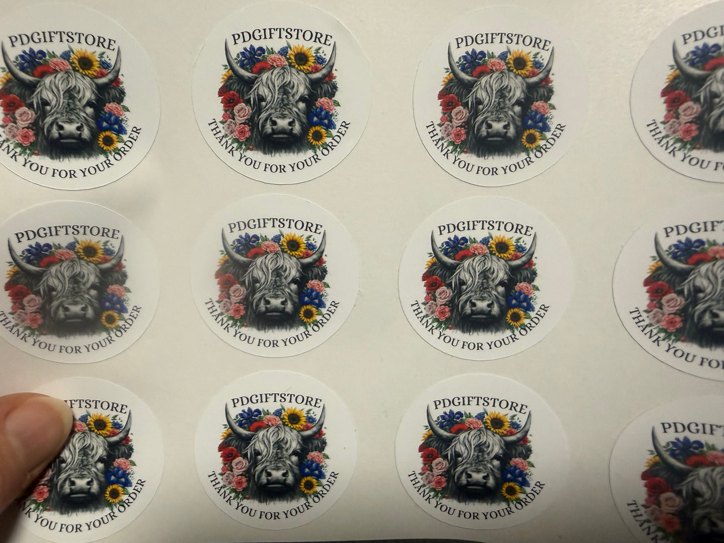 Business logo stickers 2 different sizes