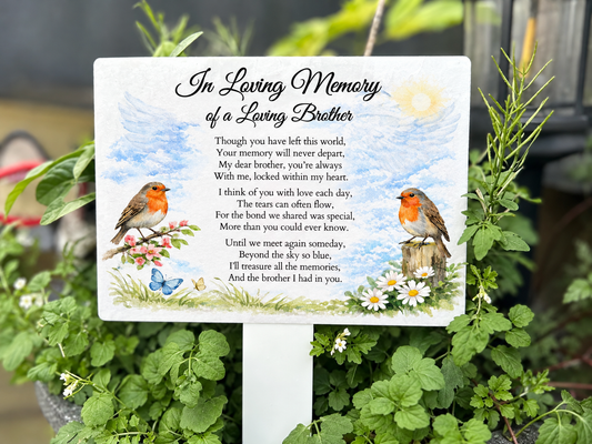 Personalised Memorial Grave Marker Brother