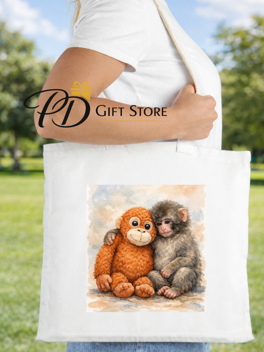 Punch the monkey on a tote bag shopper bag