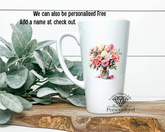 Flower bouquet 17oz Ceramic latte mug mothers day