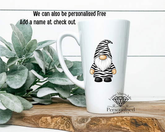 Zebra style Gonk 17oz Ceramic latte mug mothers day
