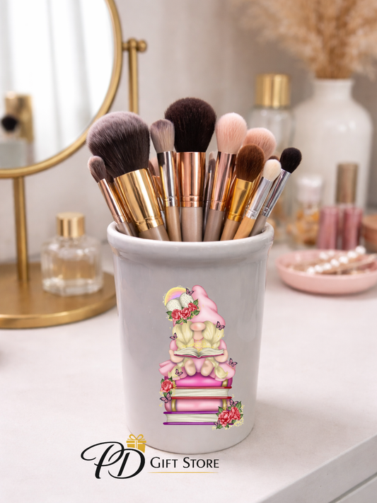 Ceramic make-up Pot 15oz gonk book lover