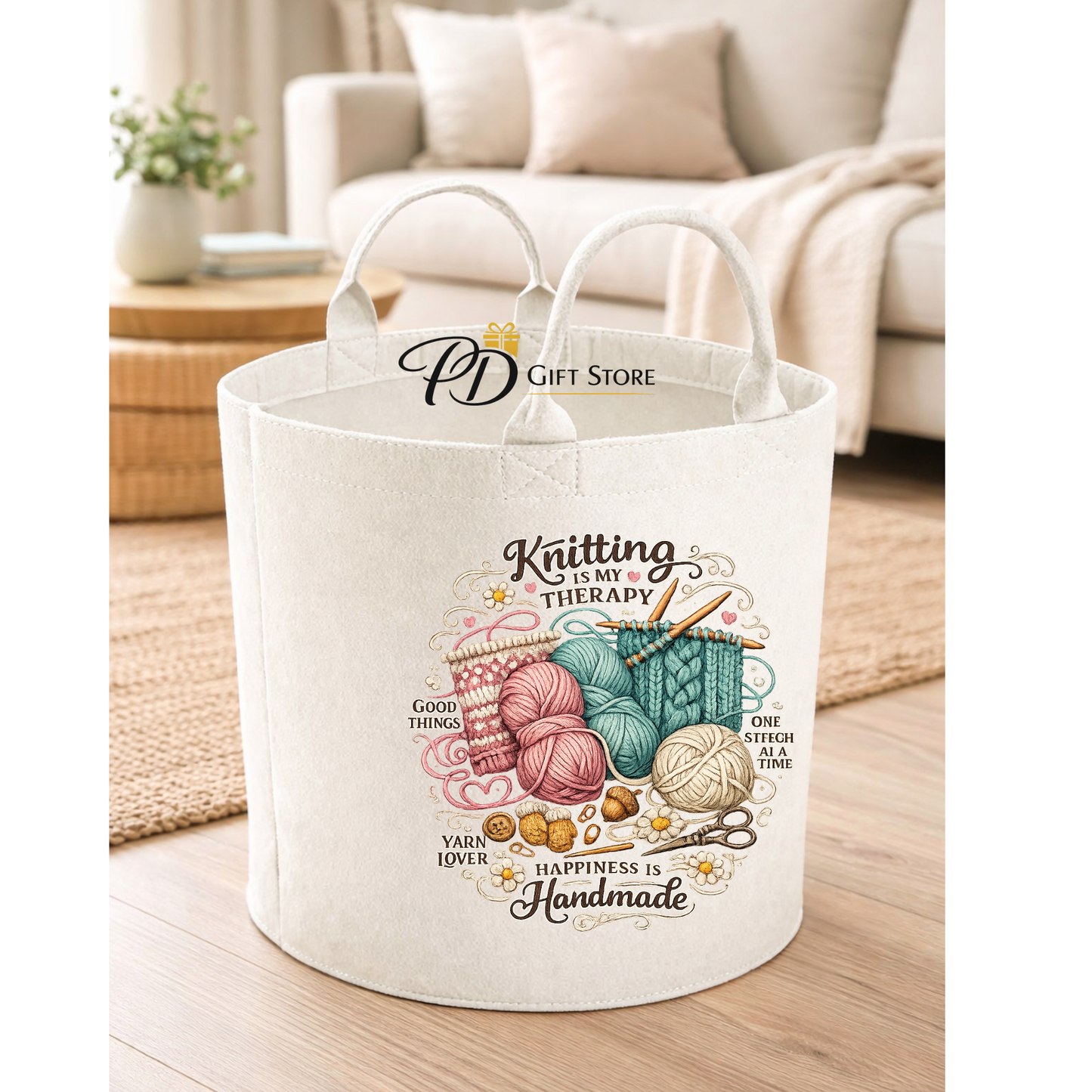 Wool knitting design Felt Trug
