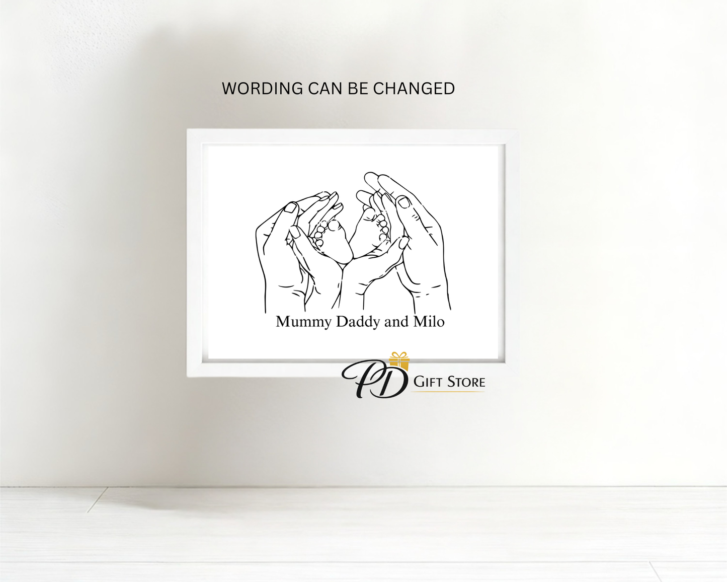 Personalised Hands and baby feet print