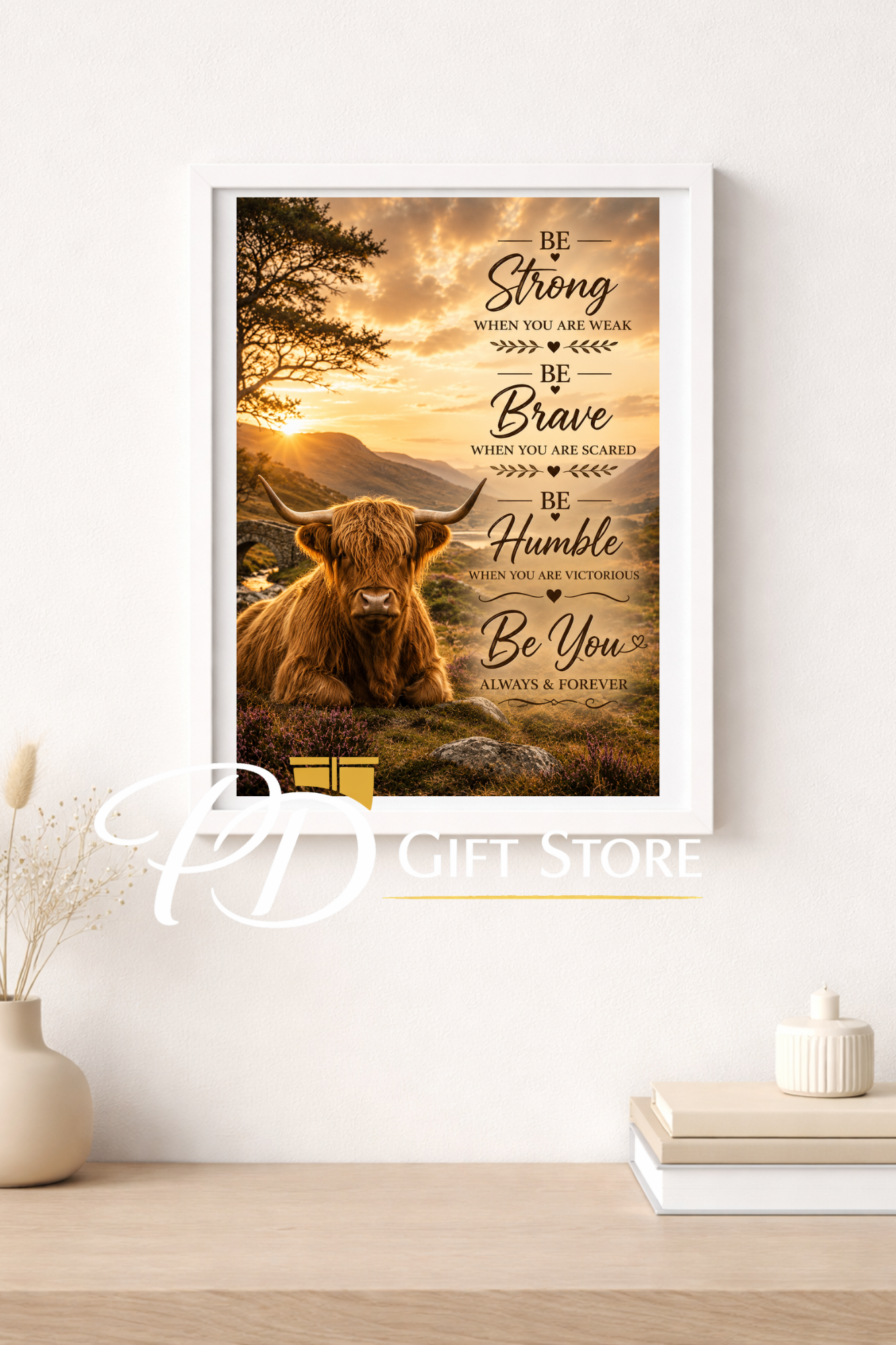 Highland cow A4 print with or with out frame