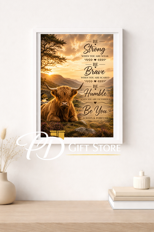 Highland cow A4 print with or with out frame