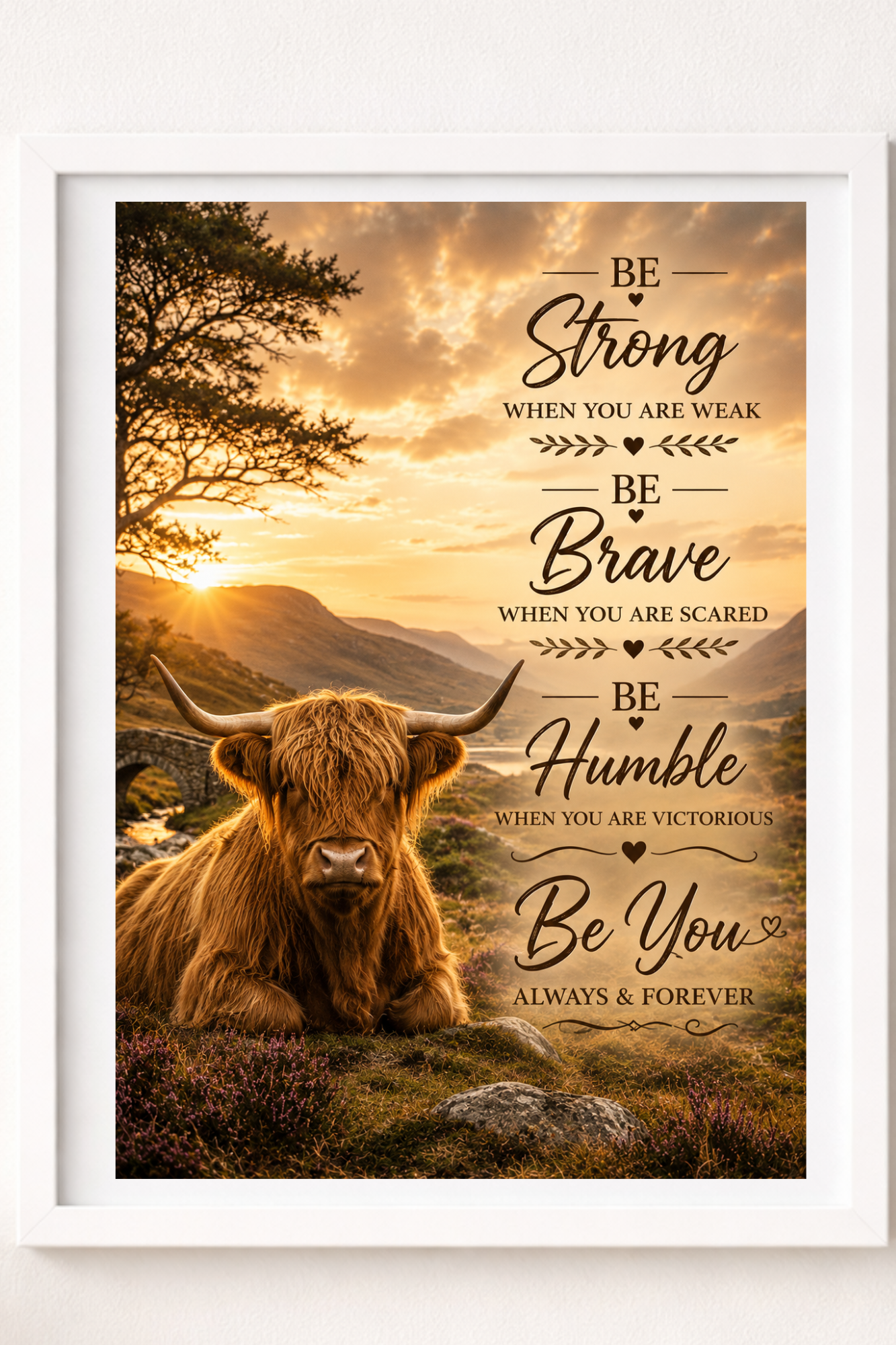Highland cow A4 print with or with out frame