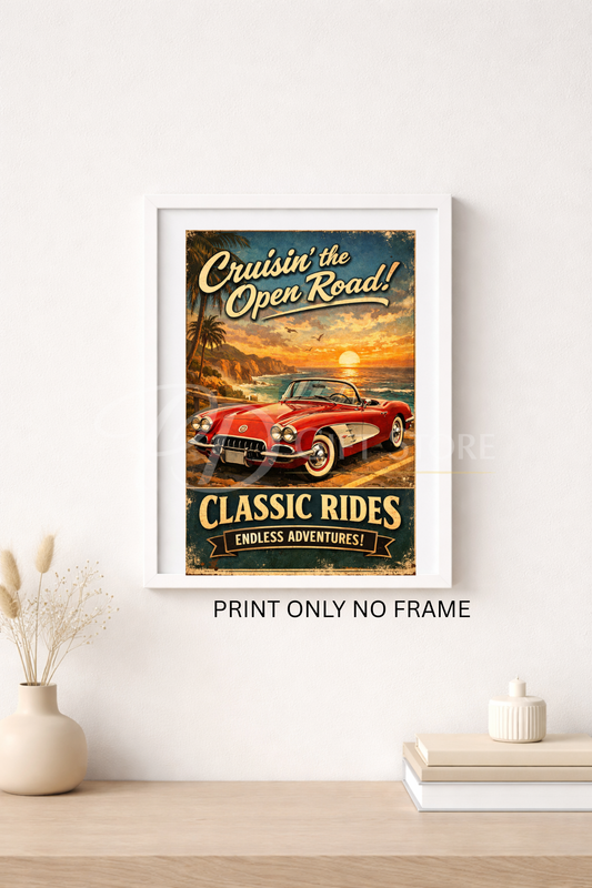 Vintage Car A4 print