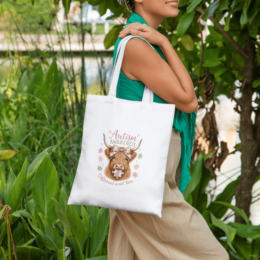 Autism awareness tote shopping bag