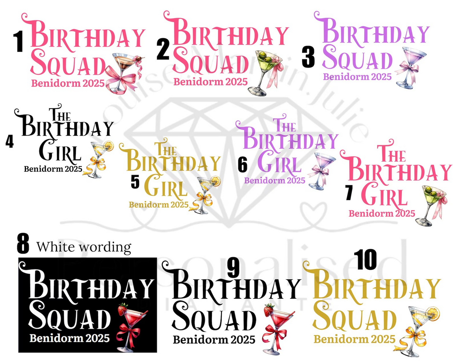 Birthday Girl Squad T-Shirts: Custom Party Tops