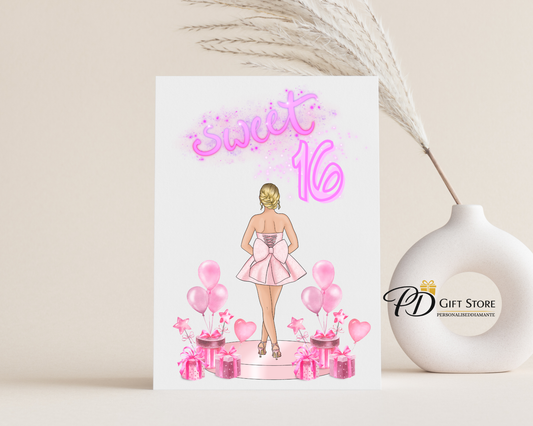 Sweet 16 Birthday Card