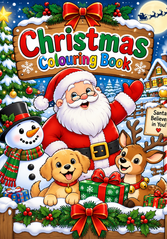 Kid Christmas Colouring Book 17 pages
