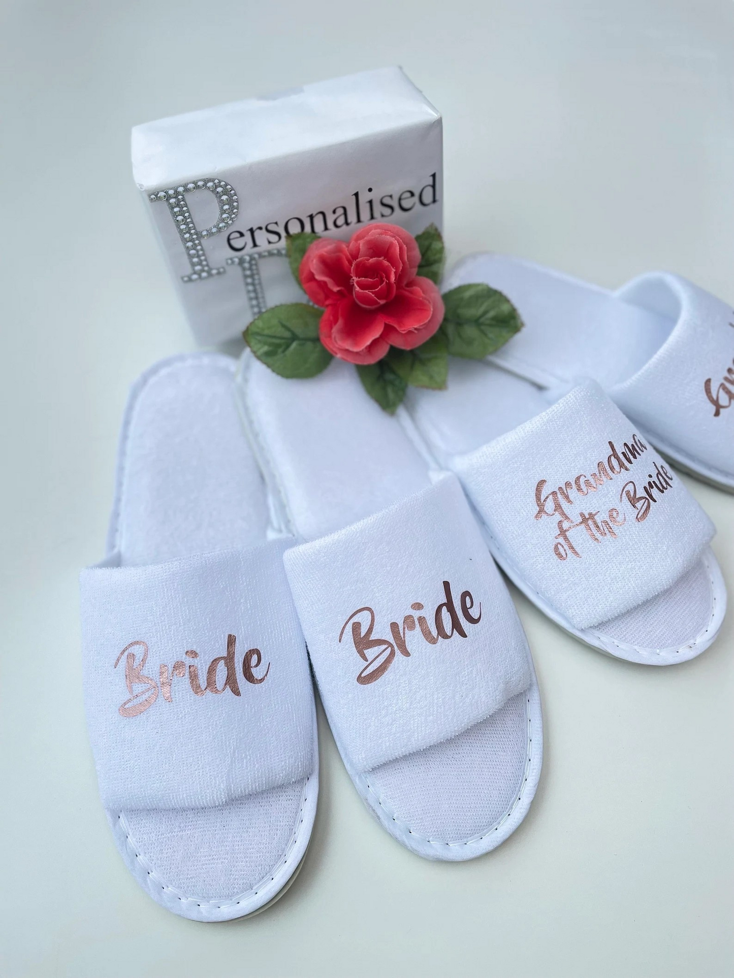 Wedding spa day slippers