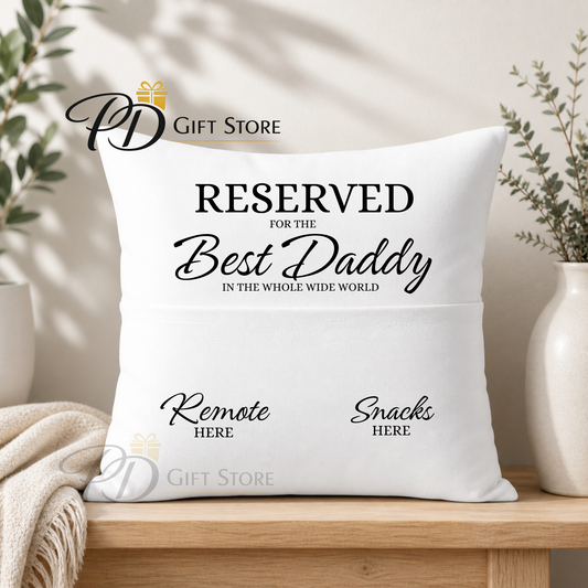 Fathers day pocket pillow cushion