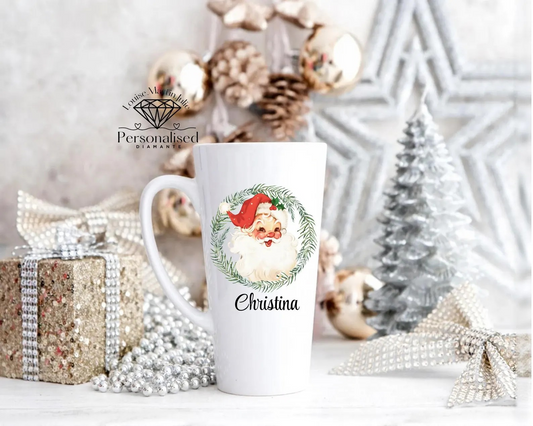 Christmas Santa 17oz Ceramic latte mug