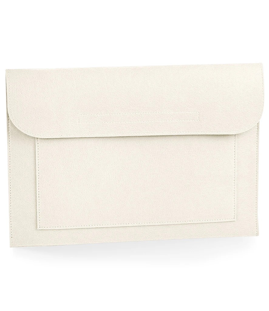 Cream large felt documents folder