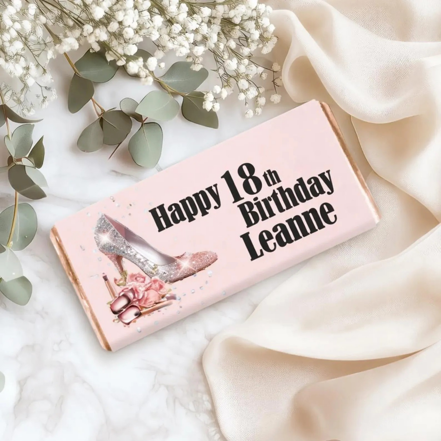 Personalised 18th Chocolate Bar Wrapper - Custom Birthday, 21st birthday, 30th birthday