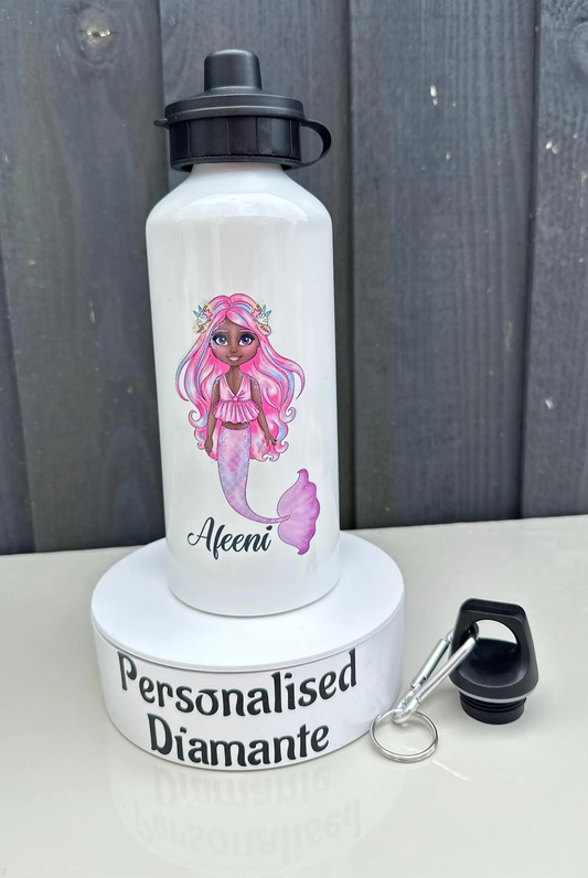 Personalised Mermaid kids 600 ml drink bottle