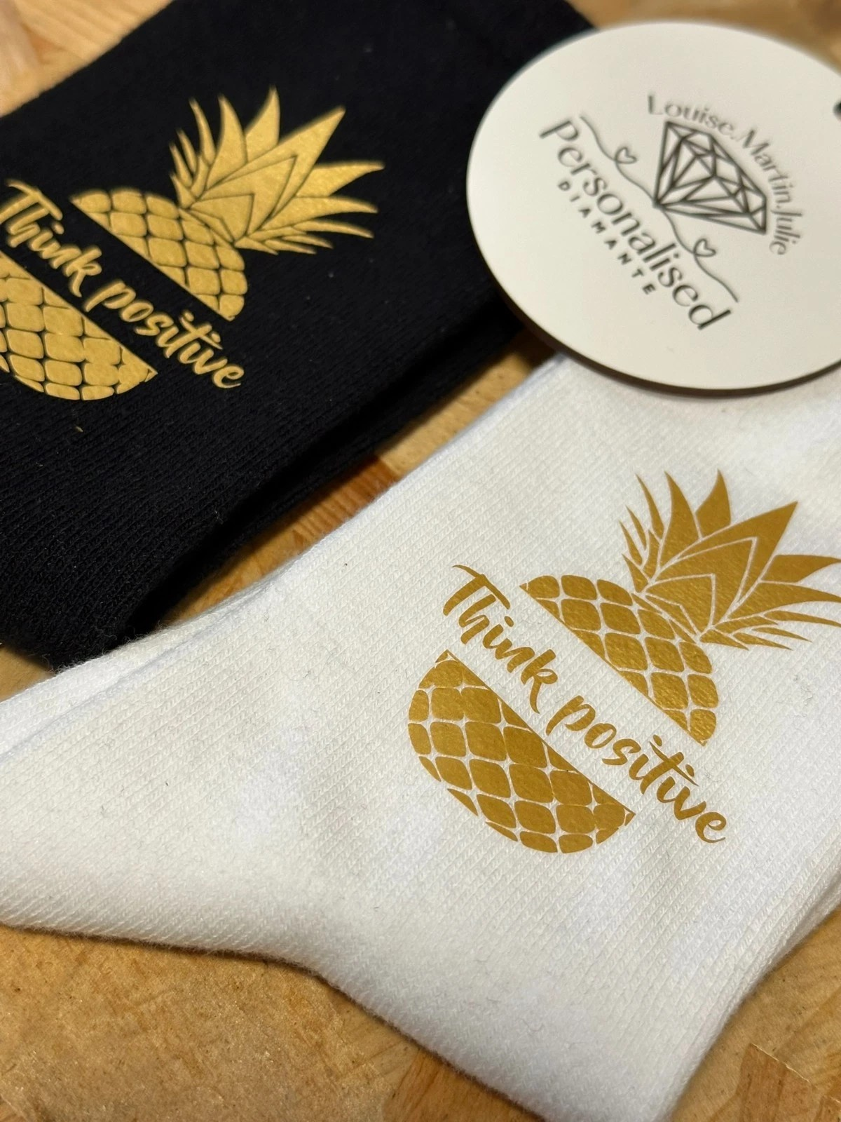 Lucky pineapple ivf socks, IVF socks, Think positive socks