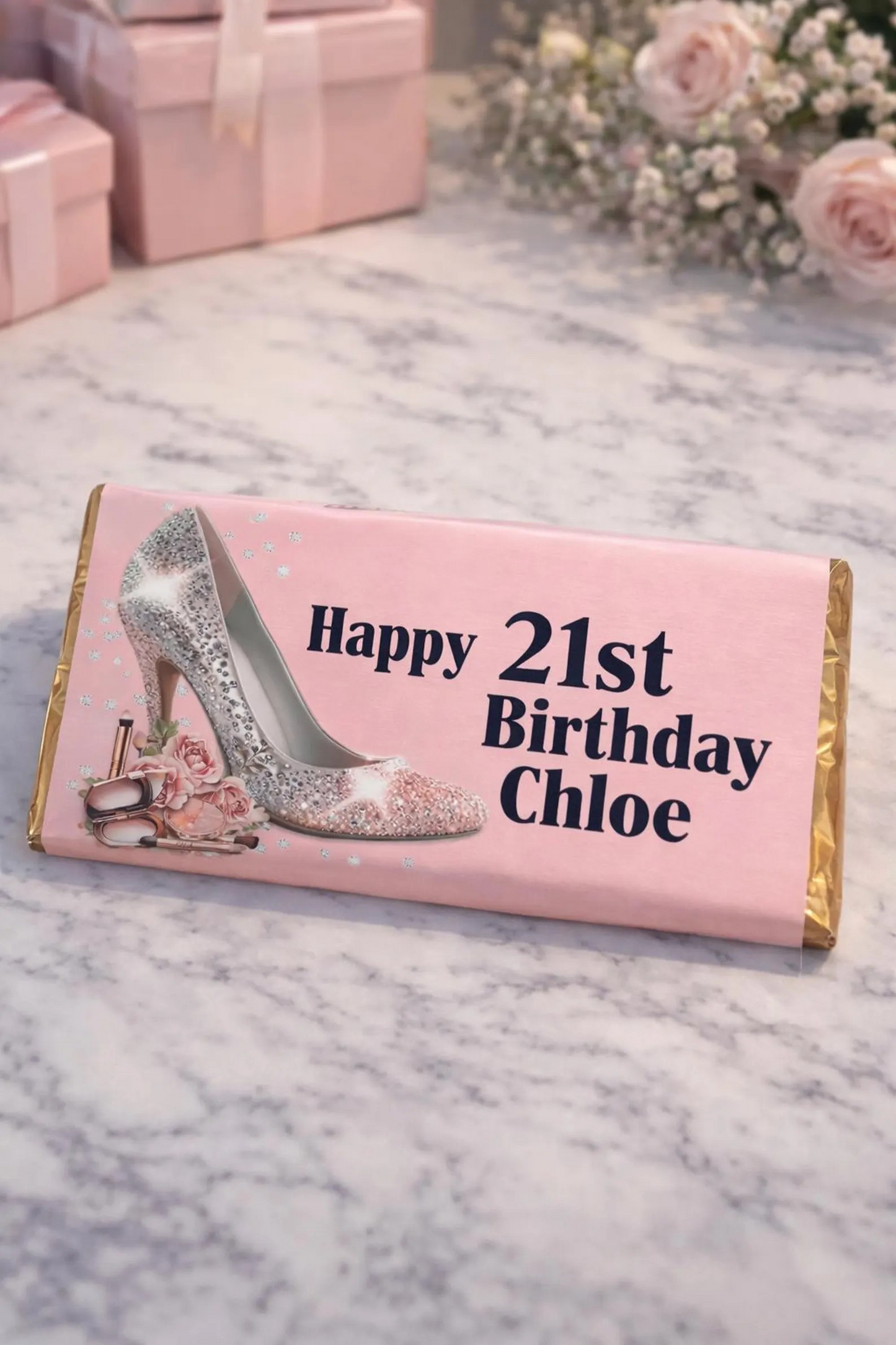 Personalised 18th Chocolate Bar Wrapper - Custom Birthday, 21st birthday, 30th birthday