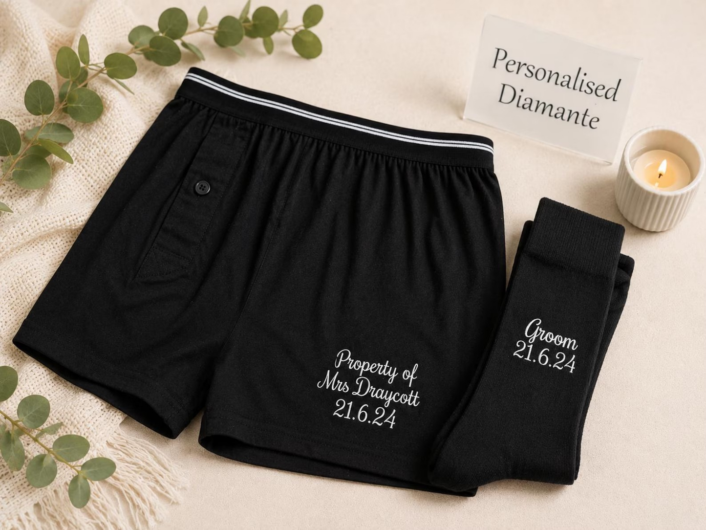 Mens boxers and matching socks