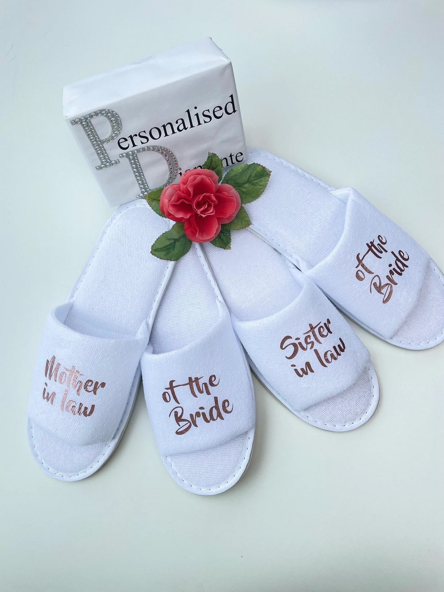 Wedding spa day slippers